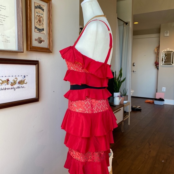 For Love and Lemons Chianti Ruffle Mini Dress - Picture 2 of 6